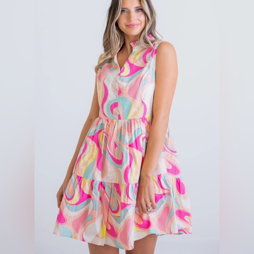Brand NEW Karlie Jasmine Abstract Sleeveless Mini Dress - L